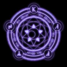 the seven chakras in purple light on a black background