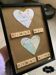 First met first kiss idea gift boyfriend Art Gifts For Girlfriend, Idea For Gift For Girlfriend, Bf Presents Ideas, Creative Gift For Girlfriend, Couple Gift Ideas Girlfriends, Cute Bf Gift Ideas Diy, Ideas For Gifts For Girlfriend, Gift Anniversary Boyfriend, Ideas For Presents For Boyfriend