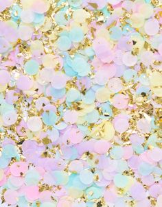 Studio Pep Cupcake ARTISAN CONFETTI spread Pastel And Gold Party Decor, Pastel Party Aesthetic, Pink Thunder, Pastel Theme Party, Pastel Confetti, Rainbow Themed Birthday Party, Free Background Music, Birthday Confetti