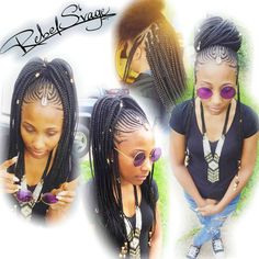 This is cute! Cute Fulani Braids, Hairstyles Cute, Fulani Braids, Beautiful Braids, Alicia Keys, Braided Hairstyles For Wedding, Cornrows Braids, Cornrow Hairstyles