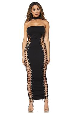 Risky Business Dress – Rehabcouture Edgy Summer Club Dresses, Edgy Summer Evening Midi Dress, Edgy Sleeveless Dress For Date Night, Edgy Sleeveless Midi Dress For Night Out, Edgy Strapless Summer Dress, Edgy Summer Party Dress, Edgy Evening Dresses For Summer, Edgy Summer Corset Dress For Night Out, Spring Bandage Dress For Club