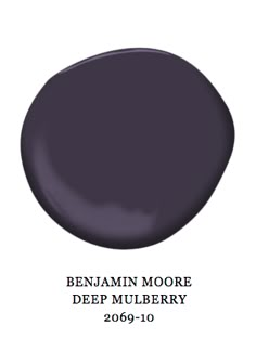 an image of a dark purple color with the words benjam moore deep mulberry