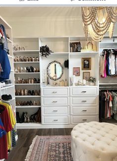 an image of a closet with shoes and other items on shelves in the room that is well organized