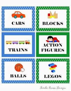 four different pictures with the words blocks, cars, trains, and legos on them