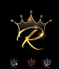 the letter k is made up of three crowns