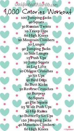 a printable workout poster with the words, 100 calories workouts for women