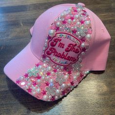 Velcro Strap In Back Bottle Cap Clothes, Bling Hat, Custom Fitted Hats, Dope Hats, Rhinestone Projects, Beaded Shoes