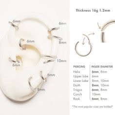 the size and measurements of these earrings are shown