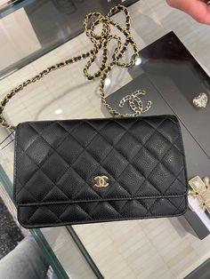 Chanel Wallet On Chain WOC GHW (Black)Un & 100% d. Supplied in its original packaging. DETAILSBlackCaviar leatherGold hardware Need assistance? Use our Sourcery service or speak to a member of our team via WhatsApp Chanel Wallet On Chain, Chanel Woc, Black Handbag, Wallet On Chain, Designer Handbag, Chanel Wallet, Timeless Handbag, Chanel Black, Bags Designer Fashion