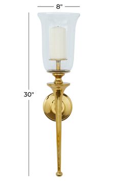 an image of a wall light with measurements