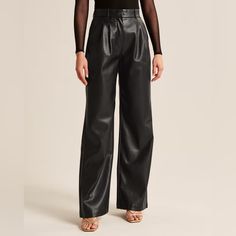 New With Tags Size Xxs Short Sold Out Leather Wide Leg Pants, Best Wedding Guest Dresses, Track Pants Women, Vegan Leather Leggings, Leather Joggers, Black Leather Pants, Cotton Jumpsuit, Short Sleeve Jumpsuits, Love Black