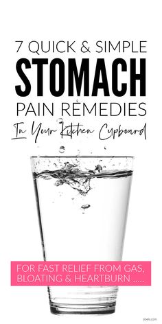 DIY stomach pain remedies you have in your kitchen cupboard for natural fast relief from gas, bloating & heartburn symptoms. #stomachpain #stomachache #bloating #heartburn #acidreflux #diyremedies Foods That Are Easy On The Stomach, Home Remedies For Indigestion, Stomach Pain Relief