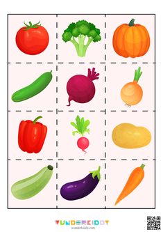 an image of fruits and vegetables on a checkerboard with words that read,