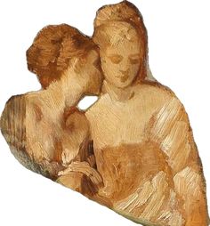 an image of two people that are in the shape of a woman and man hugging