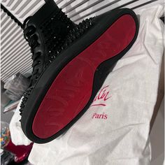 Shoes Have Been Worn A Couple Times Other Than That Shoe Looks Brand New Amazing Shoe Statement Piece To Any Outfit! Louboutin Red Bottoms, Red Bottoms For Men, Christian Louboutin Red Bottoms, Red Bottoms, Louboutin Shoes, Christian Louboutin Shoes, Mens Shoes Sneakers, Christian Louboutin, Men's Shoes