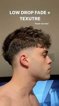 Low Taper With Straight Hair, Textured Drop Fade, Haircut For Textured Hair, Men Faded Hair Styles, Low Drop Taper Fade, French Taper Fade, Short Low Fade Haircut Men, Low Fade Messy Top, Best Haircuts 2023