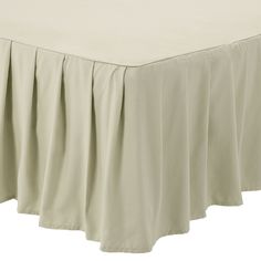 the bed skirt is made with pleated material