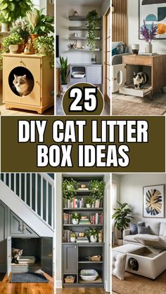 25 diy cat litter box ideas that are easy to make and great for cats