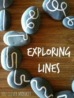 the words exploring lines are written on rocks