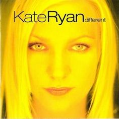 a woman with long blonde hair and blue eyes is featured in the cover of kate ryan's album, different