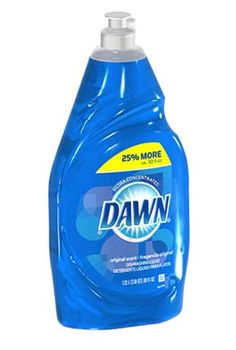 dawn dishwash liquid, blue - 32 flasks / 64 floz bottle