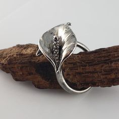 Calla Lily Ring Unique Adjustable Calla Lily Ring Sterling | Etsy Lily Flower Jewelry, Ring Designs Unique, Calla Lily Jewelry, Lily Ring, Lily Jewelry, Midi Rings Silver, Silver Leaf Ring, Cute Engagement Rings, Silver Gold Jewelry