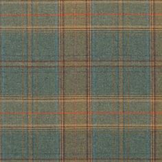 a blue and green plaid fabric