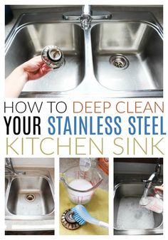 how to clean your stainless steel kitchen sink with the help of a diy brush