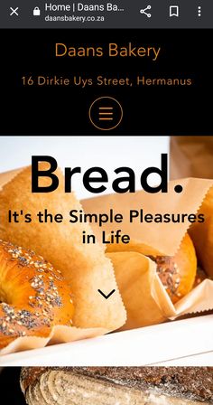 breads are stacked on top of each other with the words bread it's the simple pleasure in life