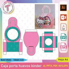 an image of paper craft kit with hello kitty