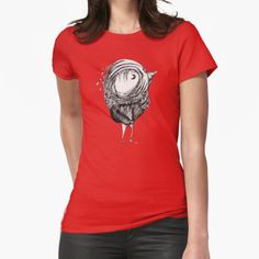 "Shy Piumetto the cute baby bird" T-shirt by wrinkledbambina | Redbubble Women's Top, T Shirt