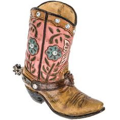 Cowgirl Boot | Hobby Lobby | 637546 Cowgirl Decorations, Western Centerpieces, Western Party Decorations, Boot Vase, Cute Cowgirl Boots, Cowboy Decorations, Southwestern Decor, Western Parties, Cowgirl Boot