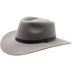 Gray Fitted Felt Hat For Winter, Gray Felt Hat For Winter, Western Style Wide Brim Gray Hat, Gray Western Hat With Short Brim, Classic Gray Flat Brim Hat, Classic Gray Wide Brim Felt Hat, Fitted Gray Hat With Short Brim, Elegant Gray Felt Hat With Short Brim, Classic Fitted Gray Fedora