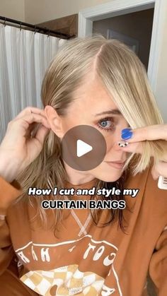 Hairstyles for Special Occasions: Dress Up in Style Trim Curtain Bangs, Blended Bangs, Bangs Vs No Bangs, Curtain Bangs Styling, Bangs Medium Length Hair, Cut Bangs Tutorial, Hairstyle Wavy Hair, Cut Side Bangs, Bangs Styling