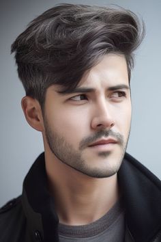 Haircut Trendy Mens, All Hair To One Side Hairstyles, Midium Hairstyle, 2 Side Hairstyle, Two Side Haircut, Best Oval Face Hairstyles Men, Haircut For Medium Length Hair Men, Different Hairstyles For Men, Mens Formal Hairstyles