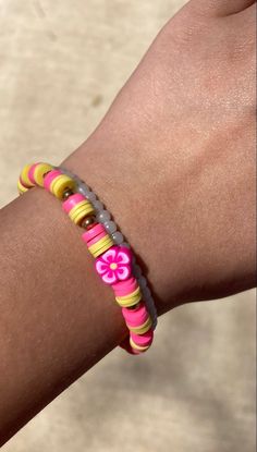 Clay Bead Anklet Ideas Summer, Clay Bead Bracelet Ideas Preppy, Preppy Bracelet Ideas, Diy Kandi Bracelets