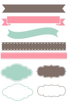 a set of different colored ribbons and labels