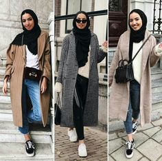 Dress Hijab Outfit, Winter Street Styles, Hijabi Ootd, Estilo Hijab, Outfits Hijab, Hooded Sweatshirt Dress, Street Hijab Fashion, Modern Hijab Fashion, Hijab Fashionista