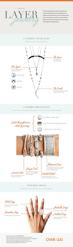 Jewelry Infographic, Layer Jewelry, Jewerly Designs, Premier Jewelry, Trendy Jewerly, Premier Designs Jewelry, Premier Designs, Layered Jewelry, Chan Luu