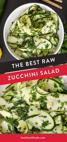 the best raw zucchini salad with herbs