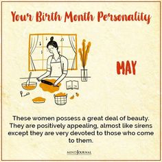 a woman preparing food in front of a window with the words, your birth month personality may