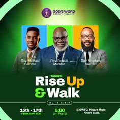 the rise up and walk event with three men