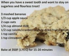 a close up of an oatmeal cookie with instructions