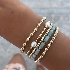 Handmade Bead Bracelets, Beachy Summer, Ocean Eyes, Preppy Jewelry, Summer Bracelet, Diy Bracelet Designs, Beads Bracelet Design, Jewelry Accessories Ideas, Summer Bracelets