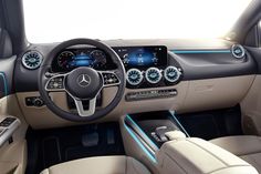 the interior of a mercedes benz vehicle