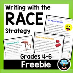 the race strategy for grade 4 - 6 students to practice reading and writing with text