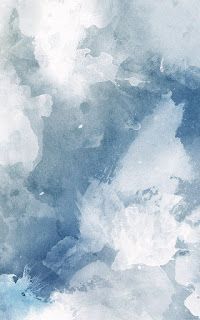 an abstract painting with blue and white colors on the bottom half of the image, it looks like something out of space