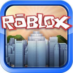 the roblox logo is shown on top of a cityscape with buildings