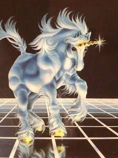 an image of a unicorn running on the floor