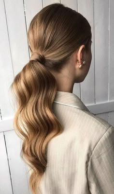 Wedding Hair Makeup, A Ponytail, Low Ponytail, Ponytail Styles, Formal Hairstyles, בר מצווה, Wedding Hair And Makeup, 인물 사진, Ponytail Hairstyles